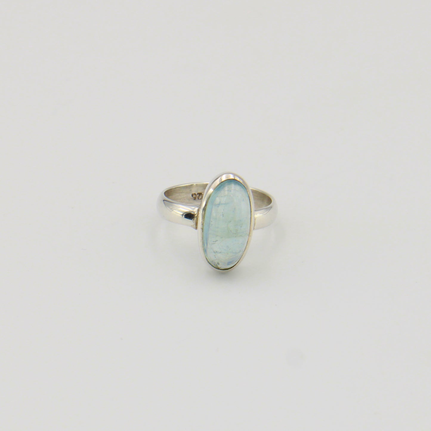 Aquamarine Oval Ring - Size 7