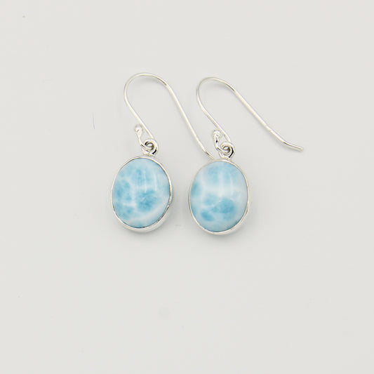 Larimar Oval Sterling Earrings : 210000020757