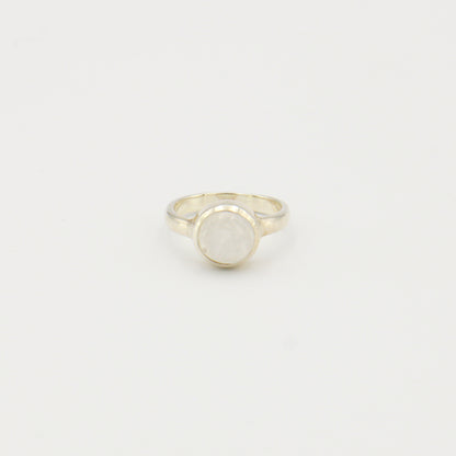 Moonstone Round Sterling Ring Sz 7 : 210000022257