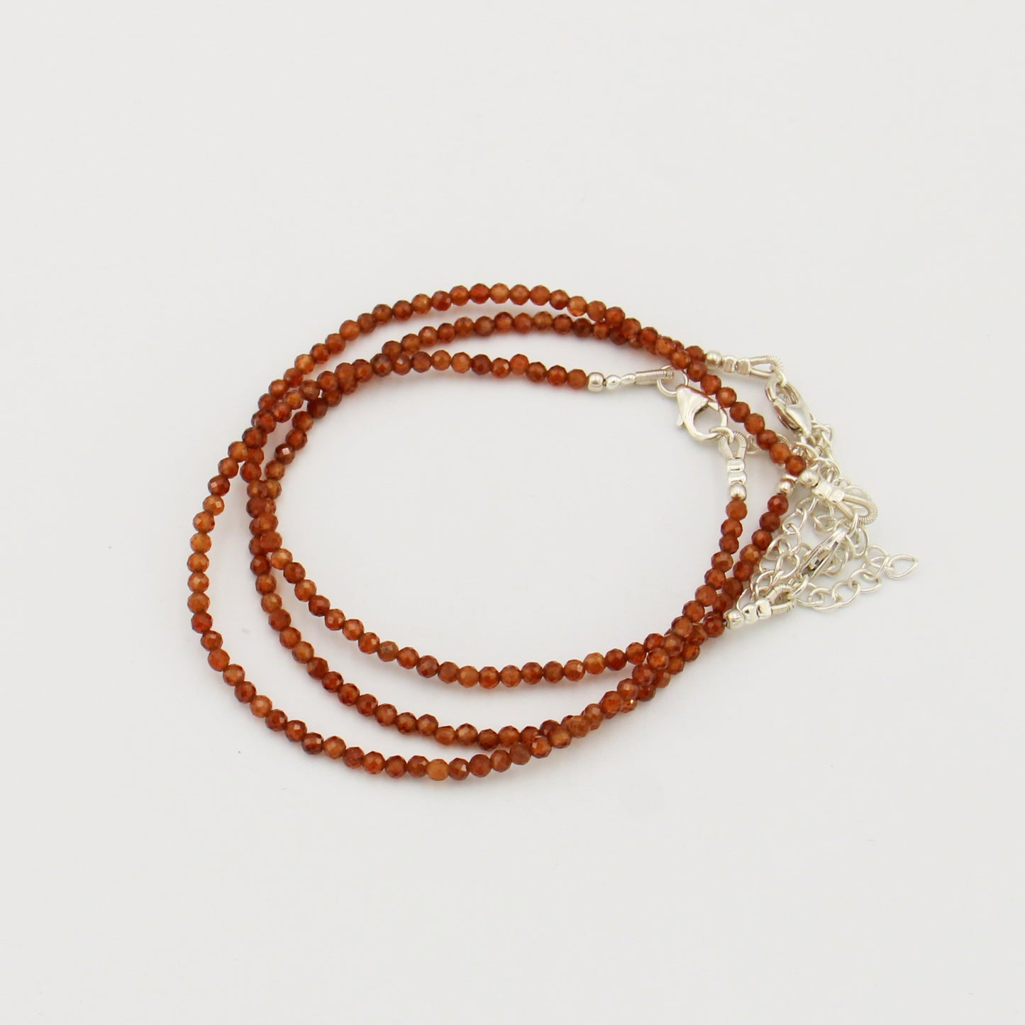 Dainty Gemstone Beaded Bracelet Hess Garnet