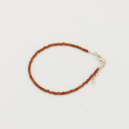 Dainty Gemstone Beaded Bracelet Hess Garnet
