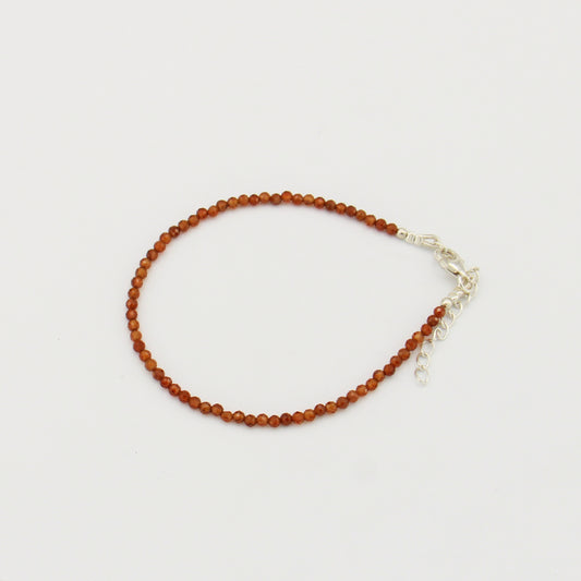 Dainty Gemstone Beaded Bracelet Hess Garnet