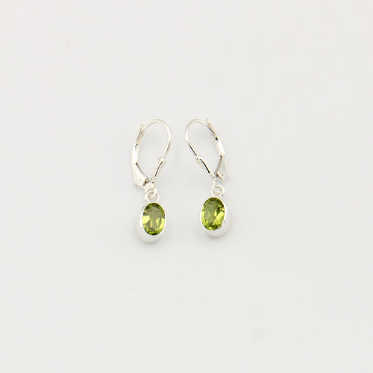 Peridot Small Oval Sterling Earrings : 210000022383