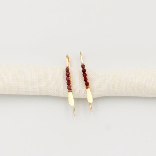 Gemstone Wrapped Petite Threader GF Pink Tourmaline