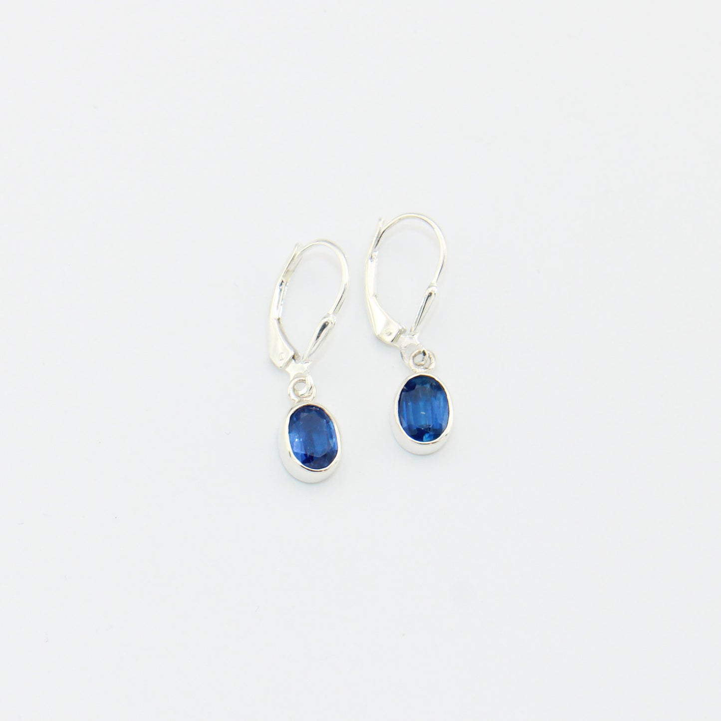 Kyanite Faceted Oval Sterling Earrings