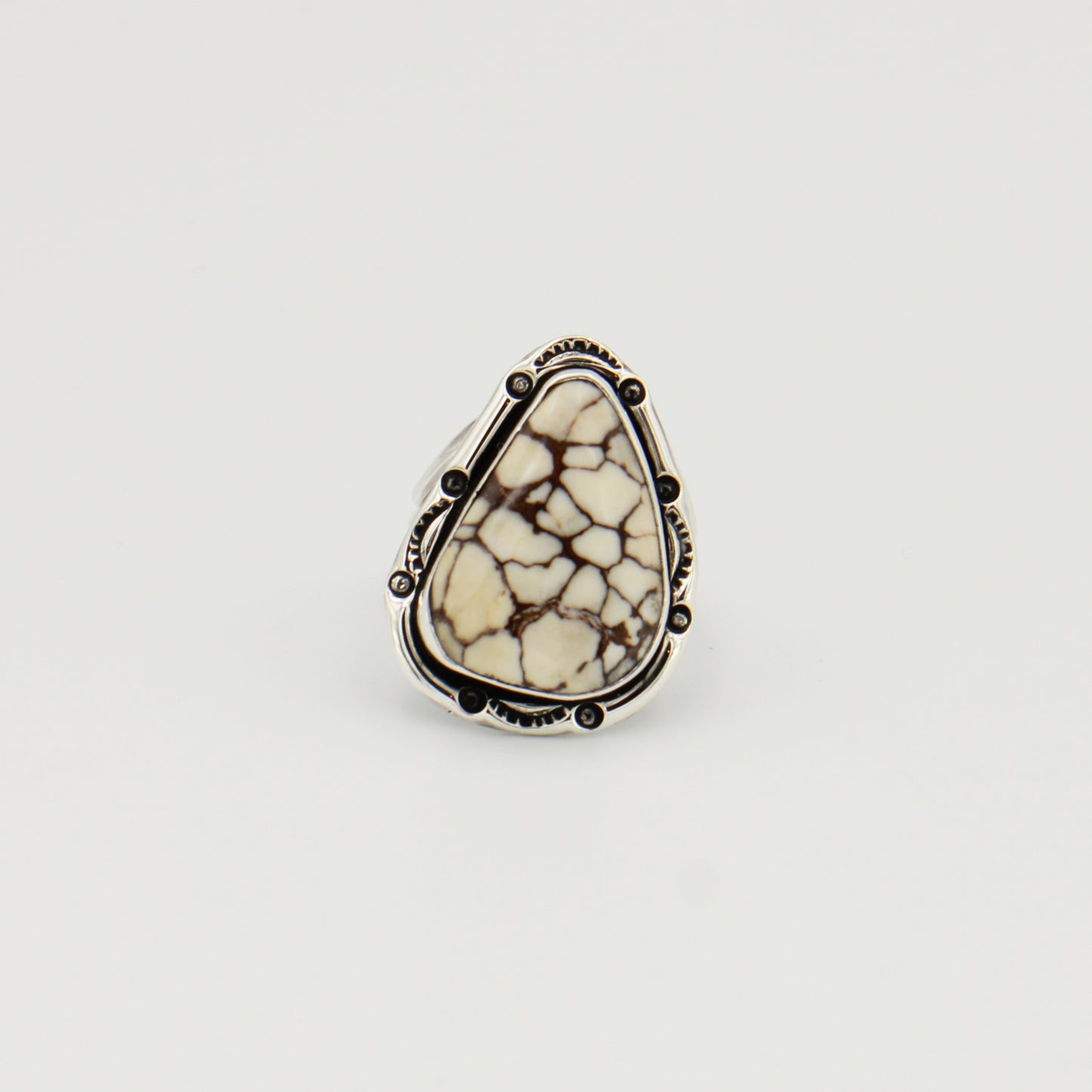 Wild Horse Wedge Sterling Ring Sz 7.5