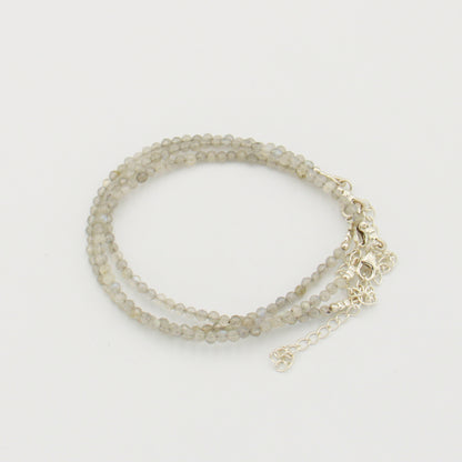 Dainty Gemstone Beaded Bracelet Labradorite