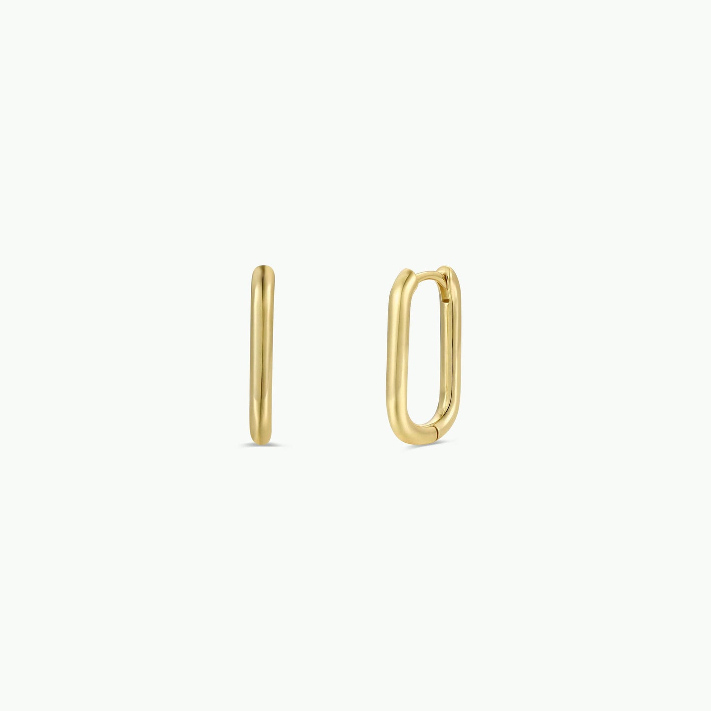 Rectangle GP Hoop Earrings