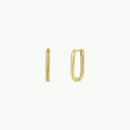 Rectangle GP Hoop Earrings