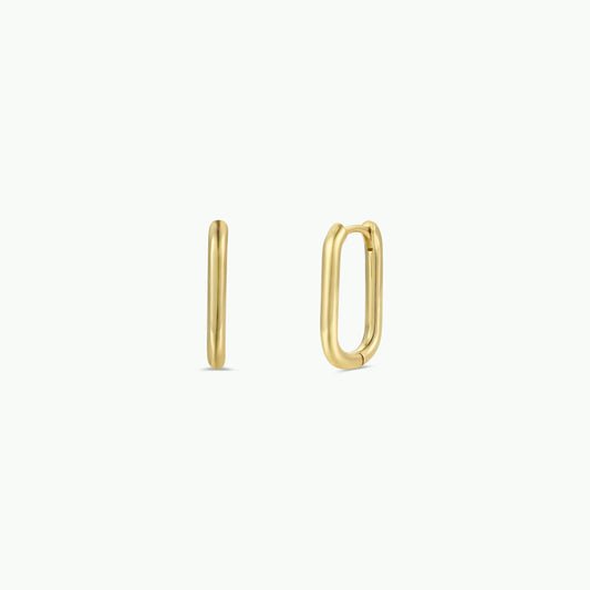 Rectangle GP Hoop Earrings