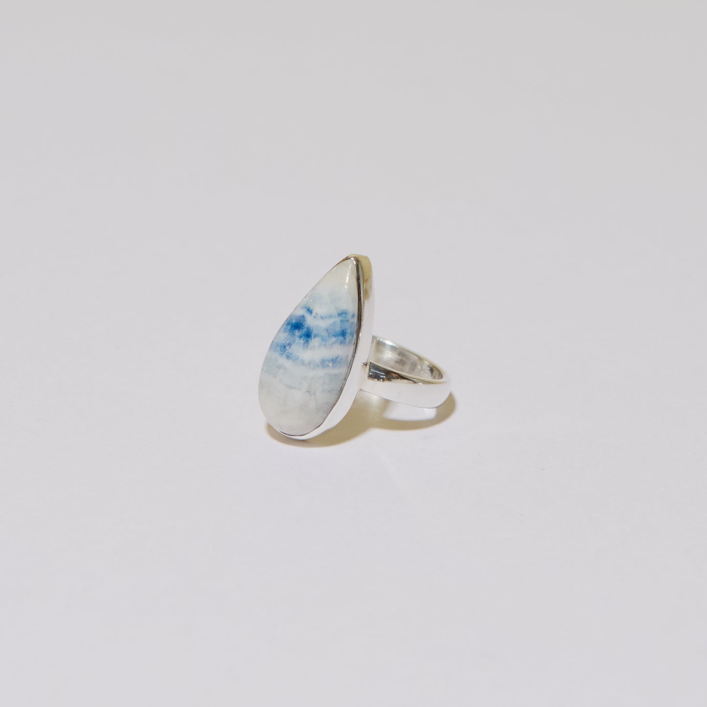 Scheelite Teardrop Sterling Ring Sz 7