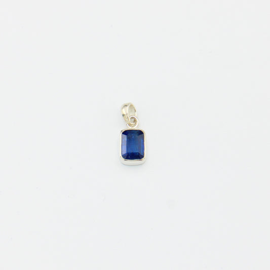 Kyanite Small Rectangle Sterling Pendant