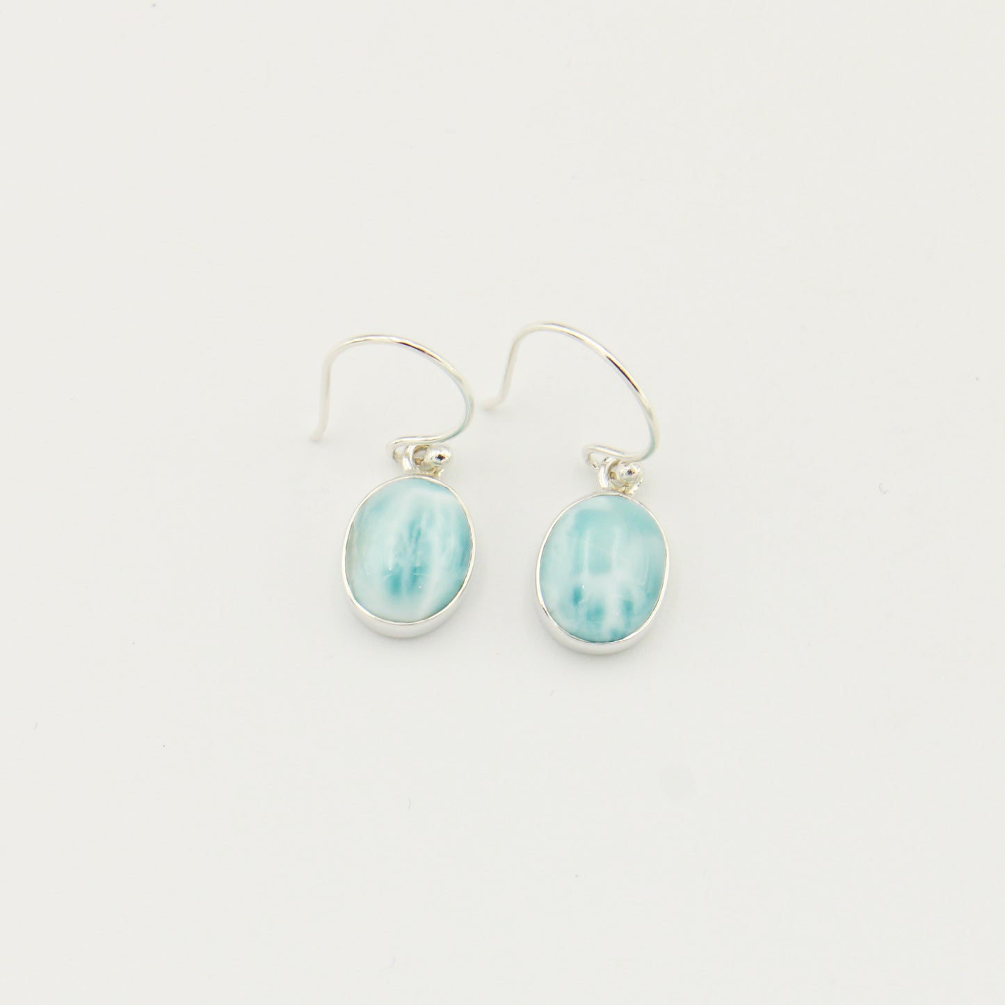 Larimar Oval Sterling Earrings IG