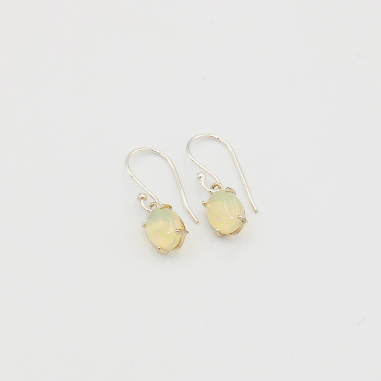 Ethiopian Opal Oval Sterling Earrings