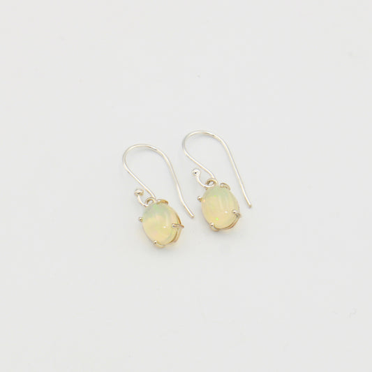Ethiopian Opal Oval Sterling Earrings