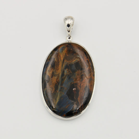 Pietersite Large Statement Sterling Pendant