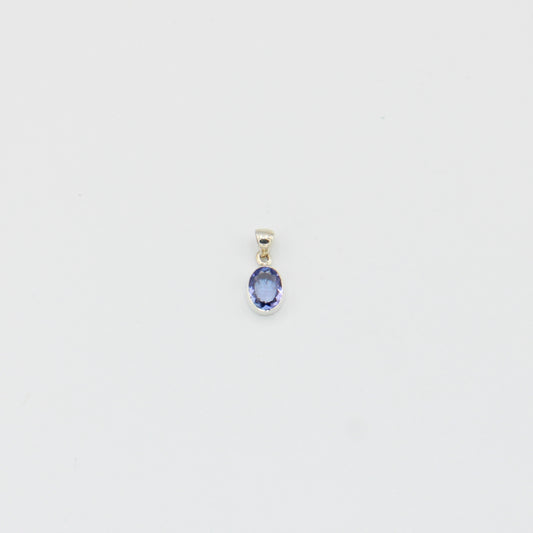 Tanzanite Oval Sterling Pendant