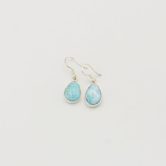 Larimar Pear Sterling Earrings : 210000021959