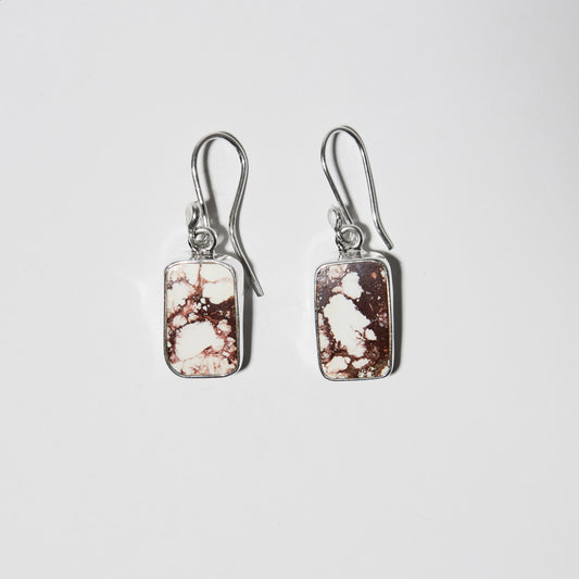 Wild Horse Rectangle Sterling Earrings