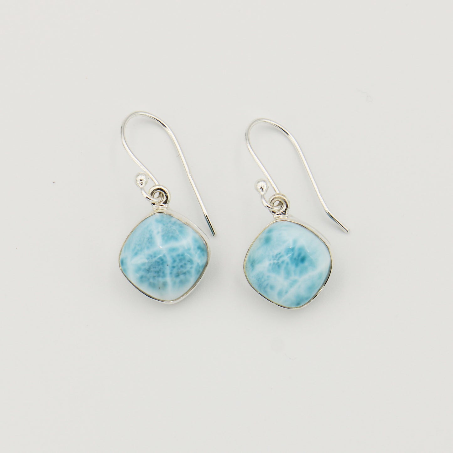 Larimar Cushion Sterling Earrings : 210000020756