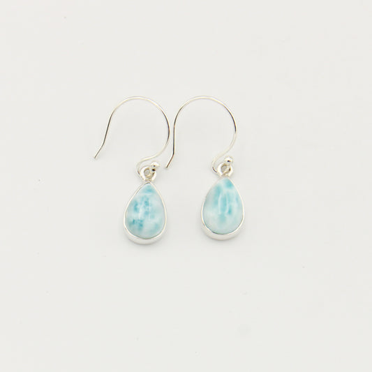 Larimar Pear Sterling Earrings : 210000022358