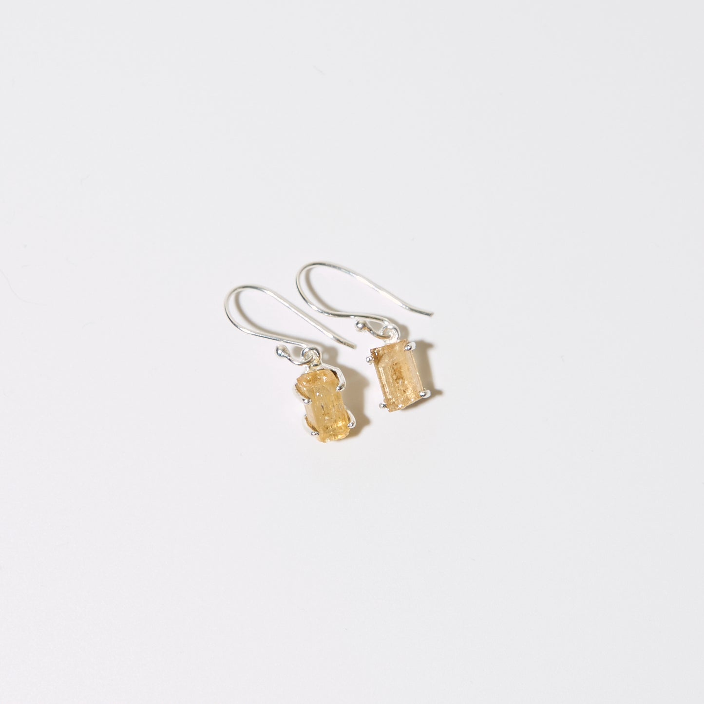 Imperial Topaz Raw Sterling Earrings