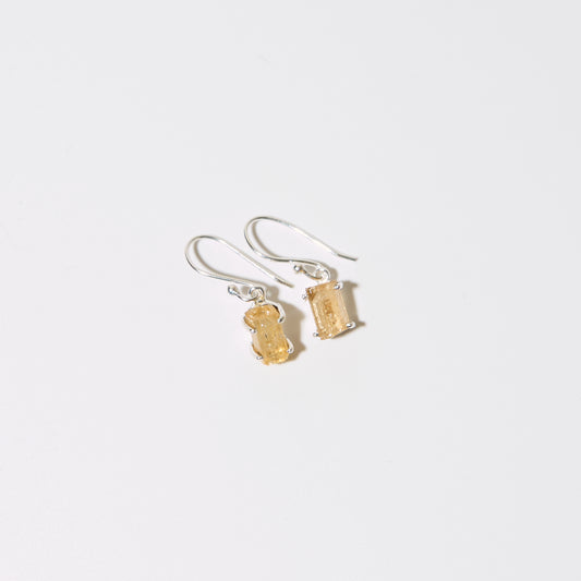 Imperial Topaz Raw Sterling Earrings