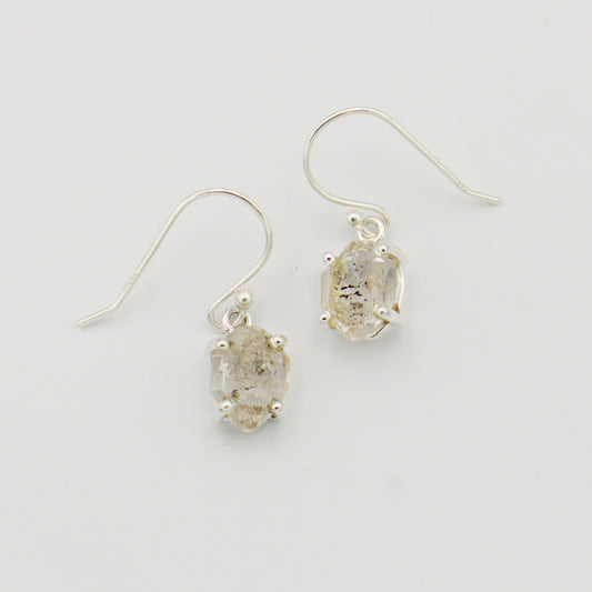 Herkimer Diamond Sterling Prong Earrings