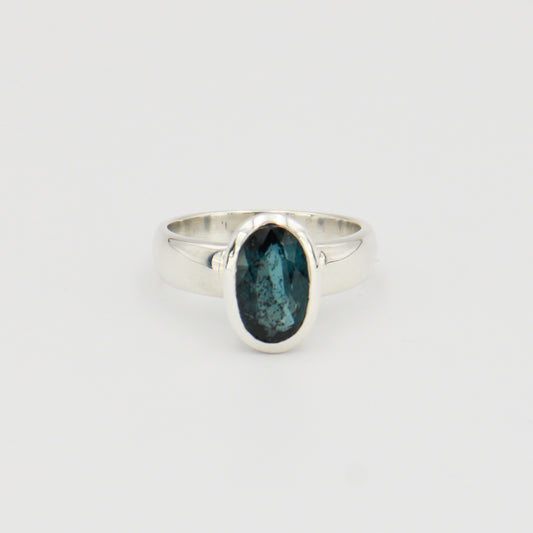 Kyanite Oval Sterling Ring Sz 7