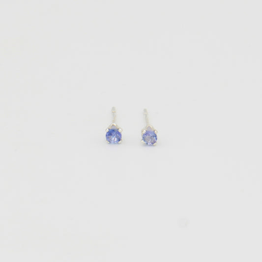Tiny Tanzanite Studs