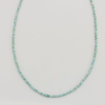 Dainty Larimar Beaded Sterling Necklace