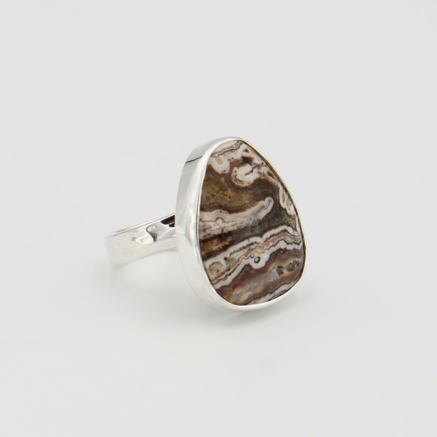Verde Valley Agate Sterling Ring Adj