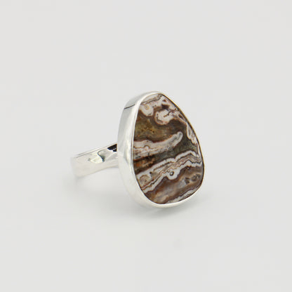 Verde Valley Agate Sterling Ring Adj
