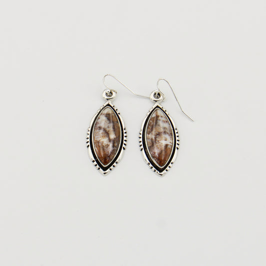 Wild Horse Marquis Sterling Earrings
