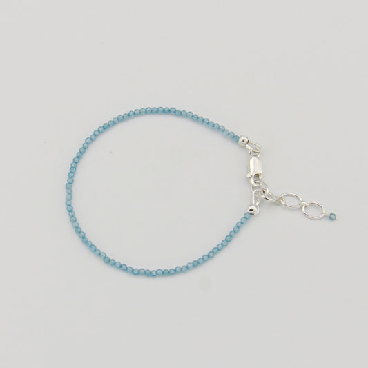 Blue Topaz Dainy Beaded Bracelet