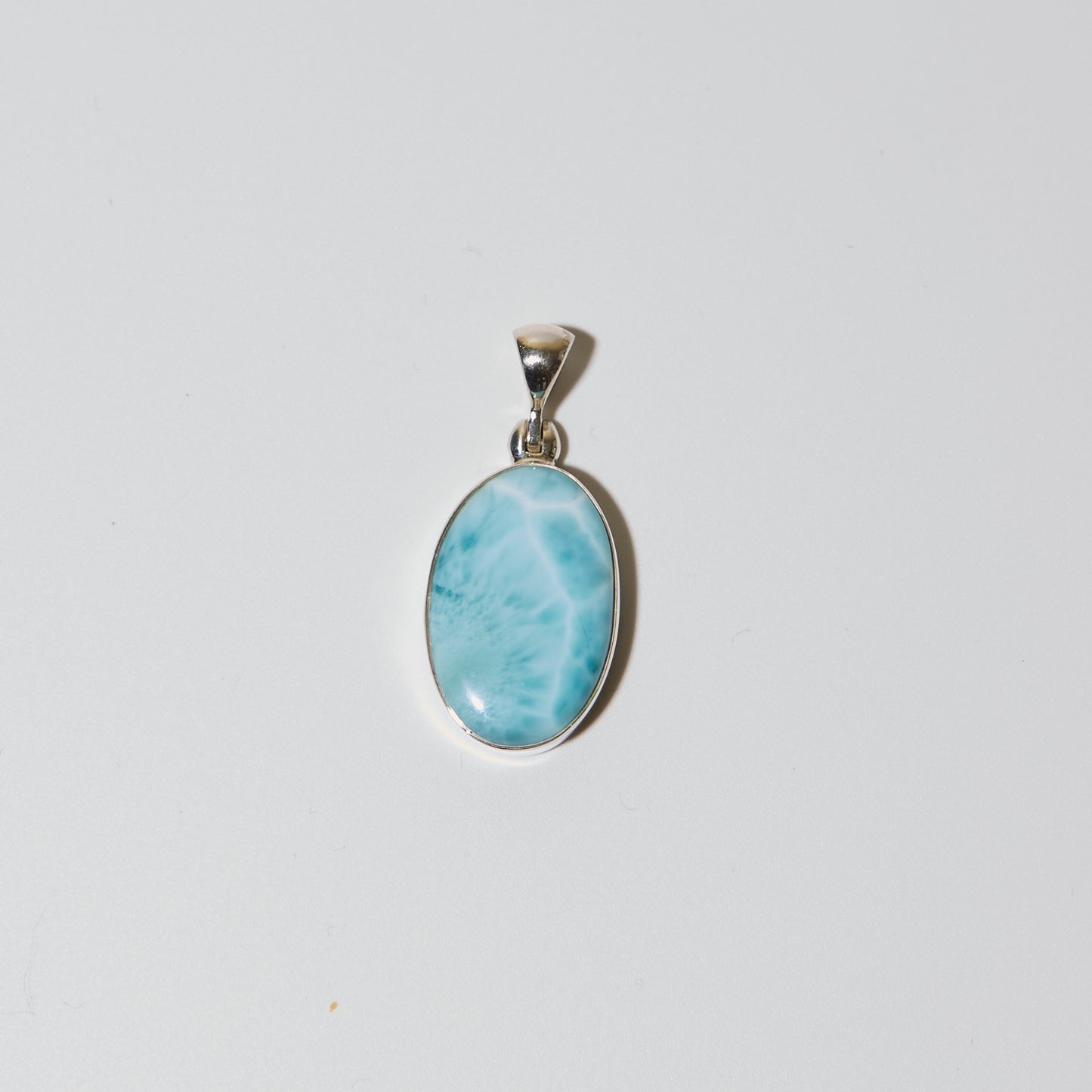 Larimar Oval Sterling Pendant : 210000020242