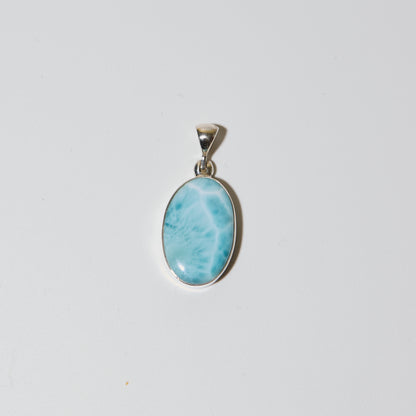 Larimar Oval Sterling Pendant : 210000020242