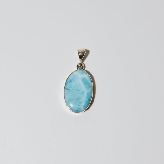 Larimar Oval Sterling Pendant : 210000020242