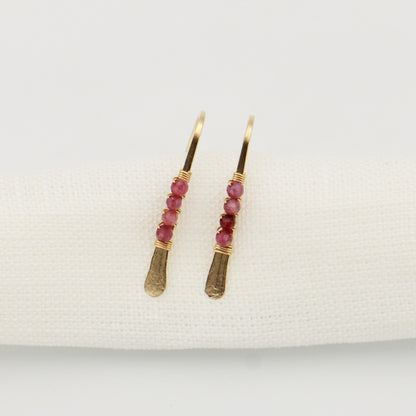 Gemstone Wrapped Petite Threader GF Pink Sapphire