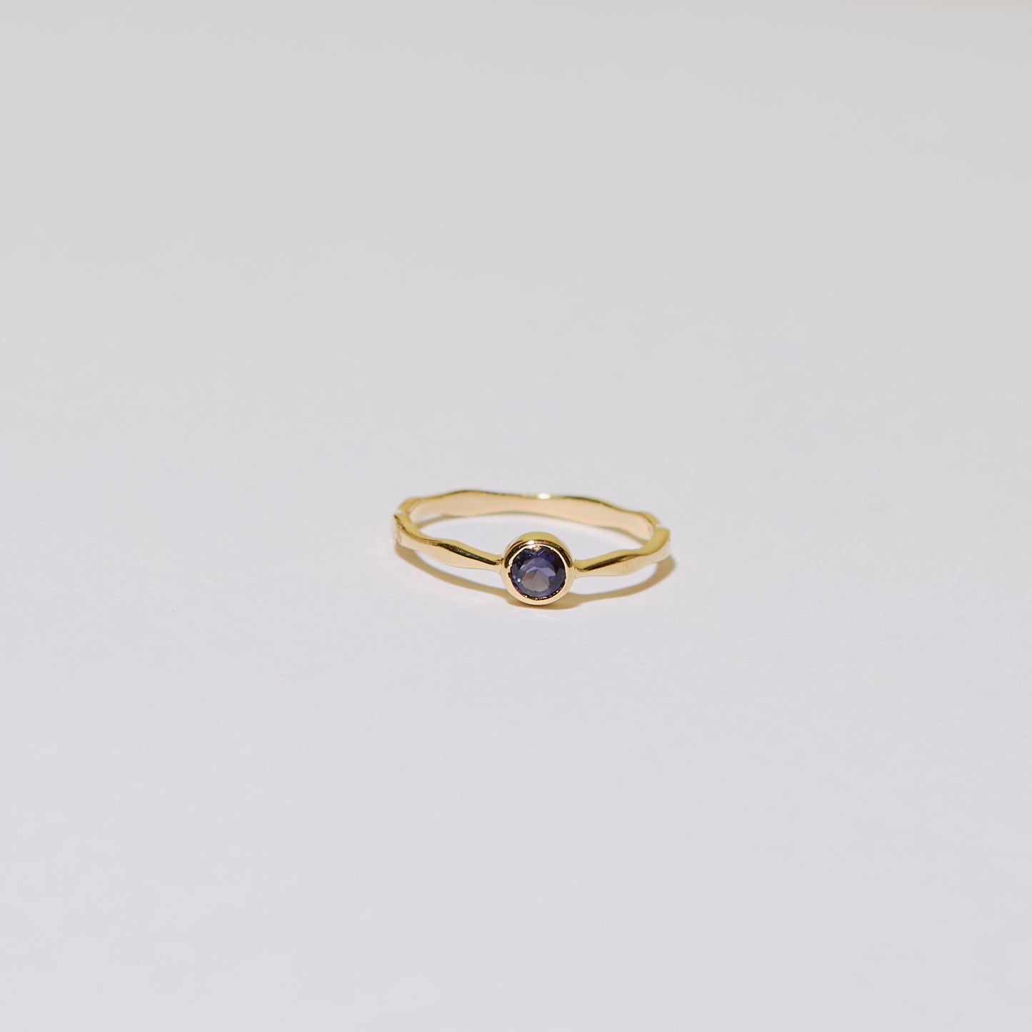 Dainty Iolite Round Vermeil Ring 8