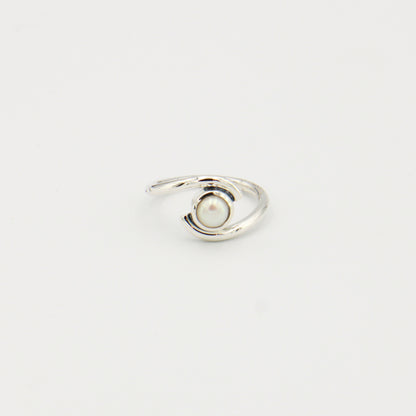 Pearl Round Wrap Ring Sz 8