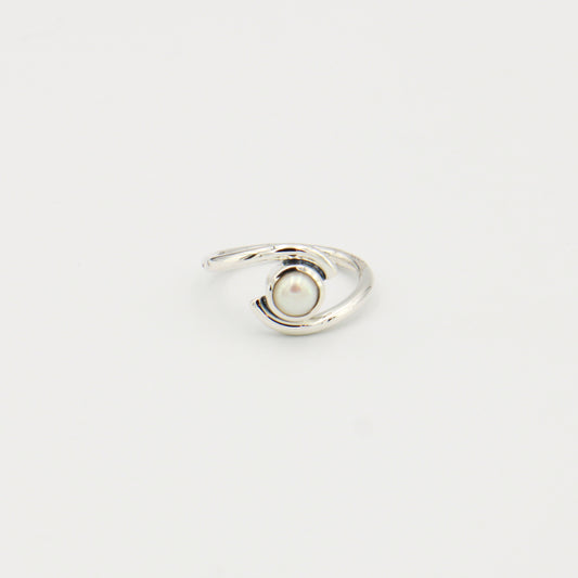 Pearl Round Wrap Ring Sz 8