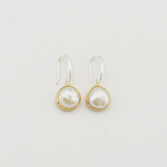 Pearl GP Sterling Drop Earrings