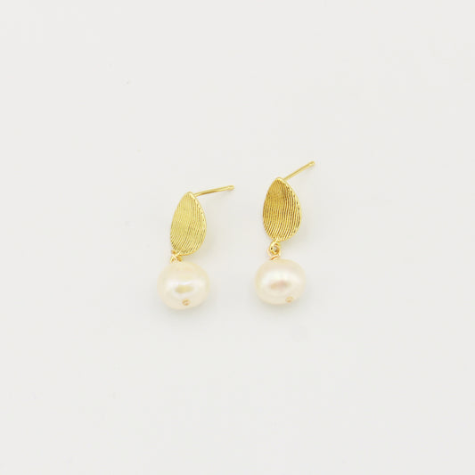 Freshwater Pearl Post GF Earrings