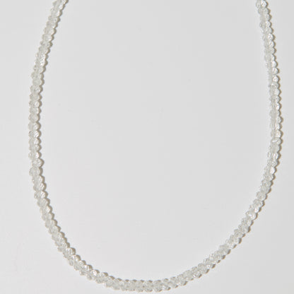 Quartz Beaded Sterling Necklace Adj
