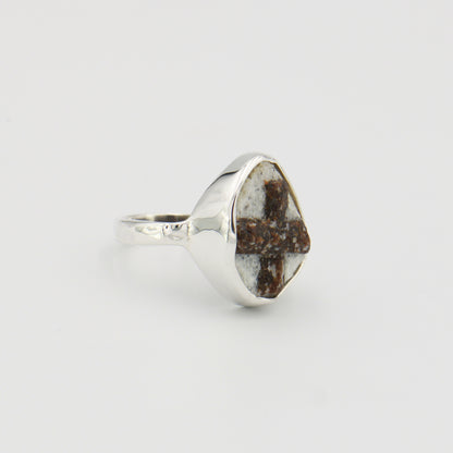 Staurolite Sterling Ring Sz 10
