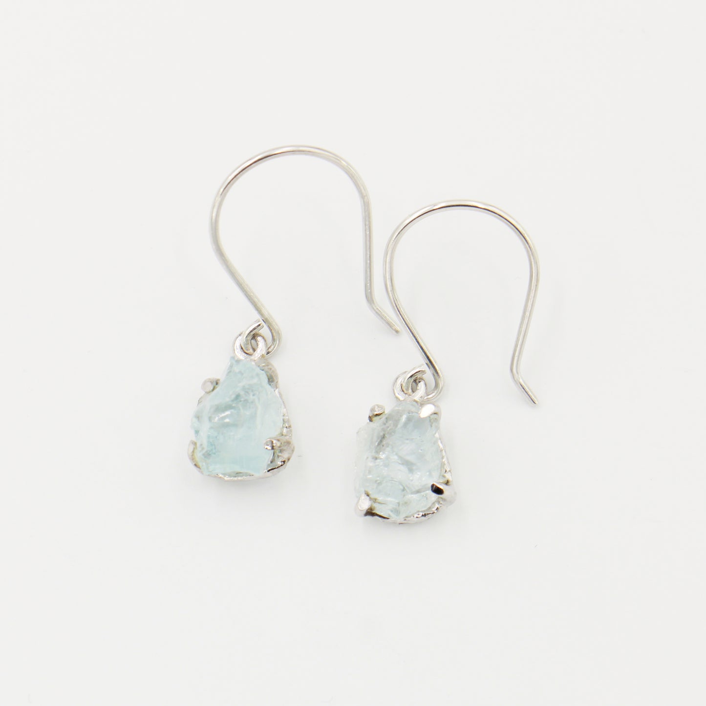 Rough Aquamarine Sterling Earrings RP