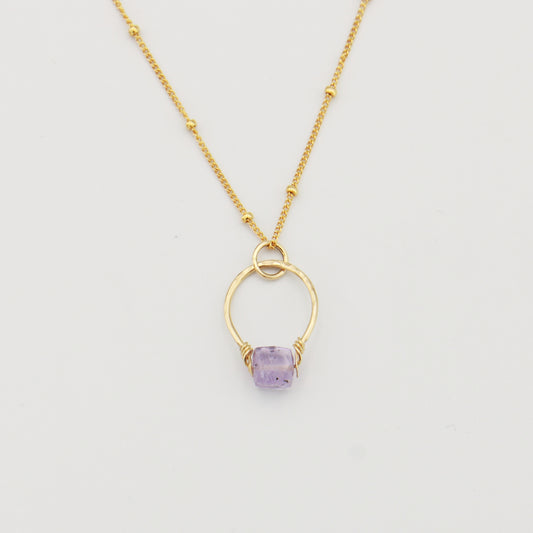 Get Lucky Amethyst GF Necklace 15-17"