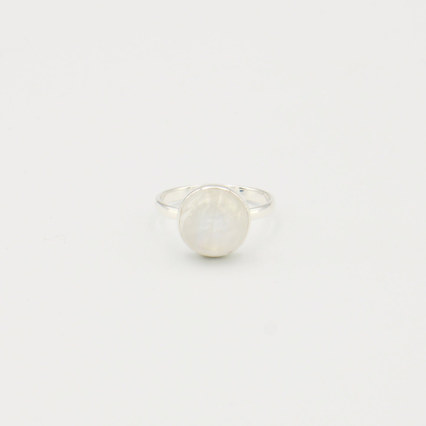 Moonstone Round Sterling Ring Sz 9 : 210000022274
