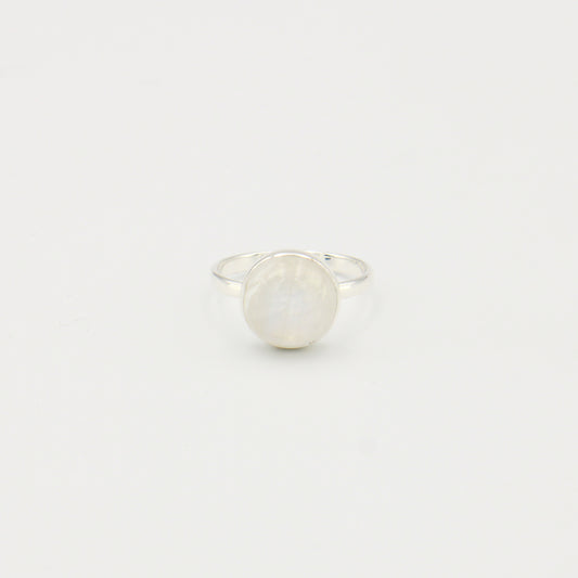 Moonstone Round Sterling Ring Sz 9 : 210000022274